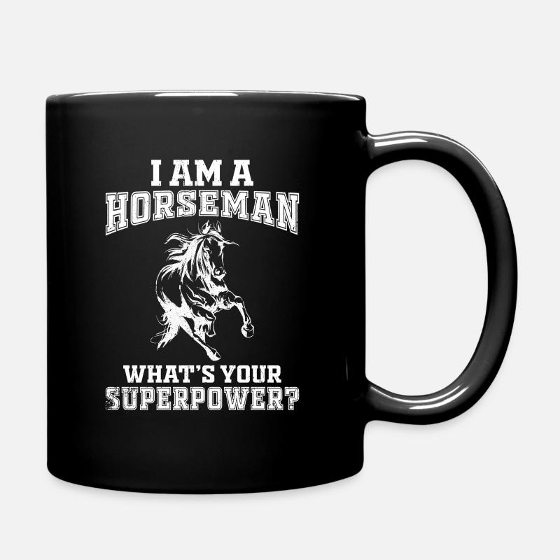 Horseman drôle de cavalier design - Mug uni - noir