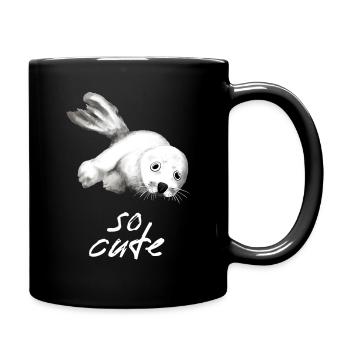 bébé phoque si mignon - Mug uni - noir - Droite