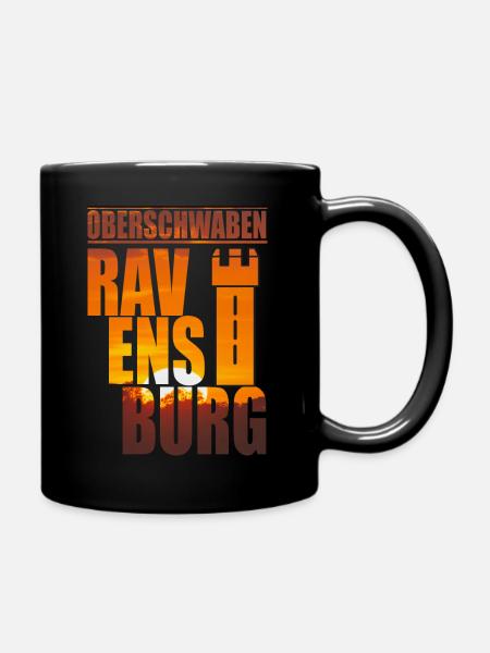 Ravensburg Oberschwaben - Tasse einfarbig - Schwarz