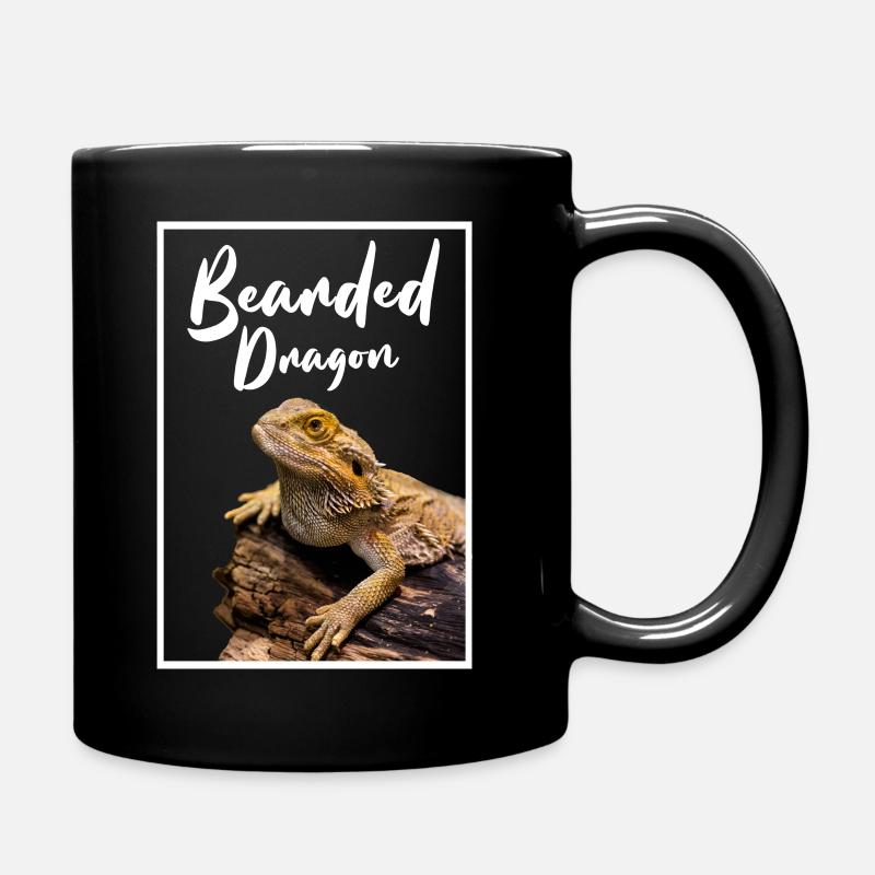 Bartagame Reptilienhalter Modern Geometric - Tasse einfarbig - Schwarz