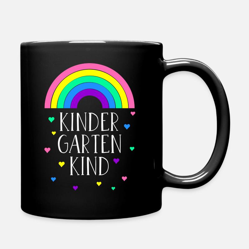 Regenbogen Kindergartenkind Kindergarten Geschenk - Tasse einfarbig - Schwarz