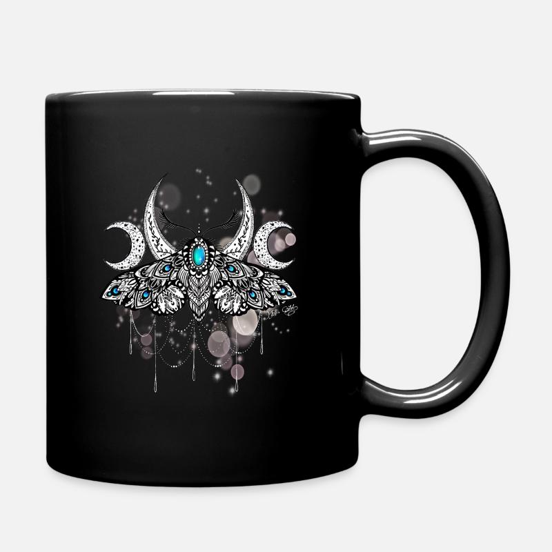 Mandala-Motte - Tasse einfarbig - Schwarz