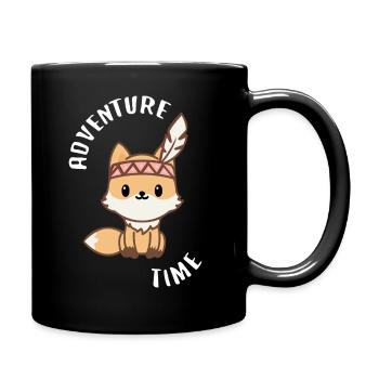 Niedlicher Fuchs - ADVENTURE TIME - Tasse einfarbig - Schwarz - Rechts