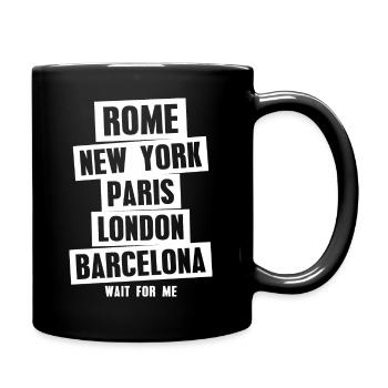 Rome New York Paris London Travel - Mug uni - noir - Droite