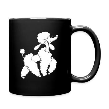 Pudel - Tasse einfarbig - Schwarz - Rechts