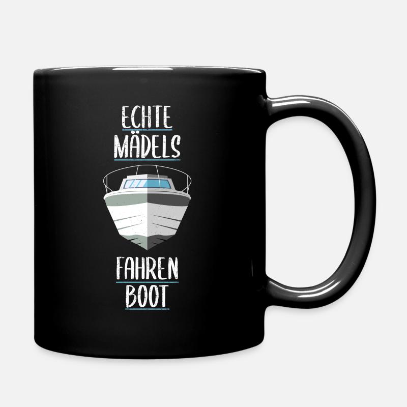 Echte Mädels fahren Boot - Geschenk - Tasse einfarbig - Schwarz