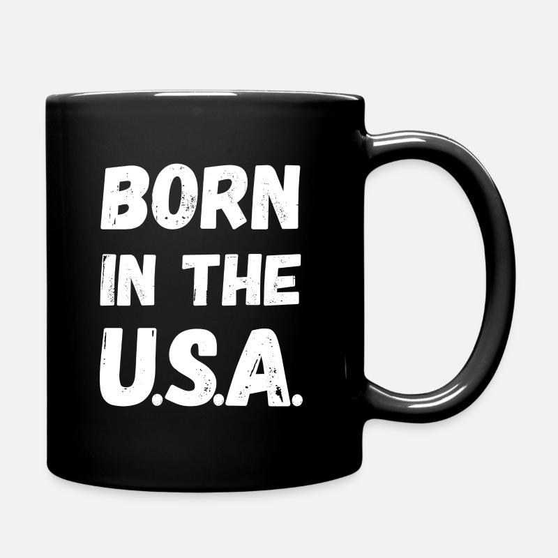 NÉ AUX ETATS-UNIS - Mug uni - noir