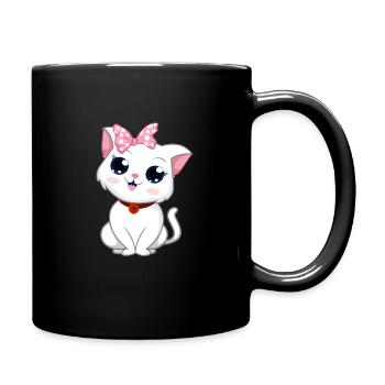 Cute kitten - Full Colour Mug - black - Right
