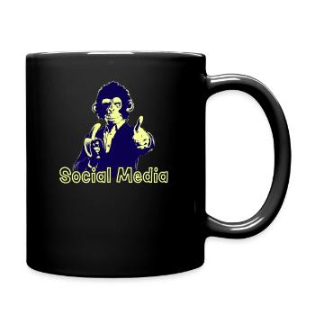 Les médias sociaux sont faux - Mug uni - noir - Droite