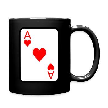 Coeur a mangé l'idée de cadeau de poker de carte à jouer - Mug uni - noir - Droite