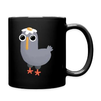 Taube - Tasse einfarbig - Schwarz - Rechts