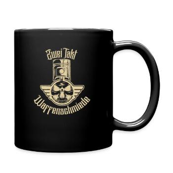 Waffenschmiede 2 Takt Simson Star Beige - Tasse einfarbig - Schwarz - Rechts