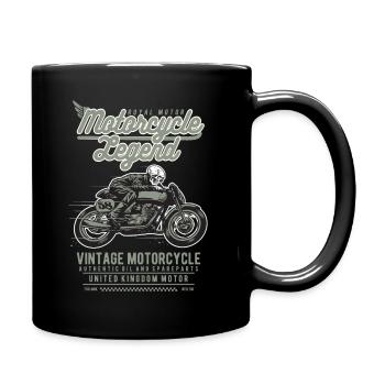Cadeau de moto de crâne de légende de moto - Mug uni - noir - Droite