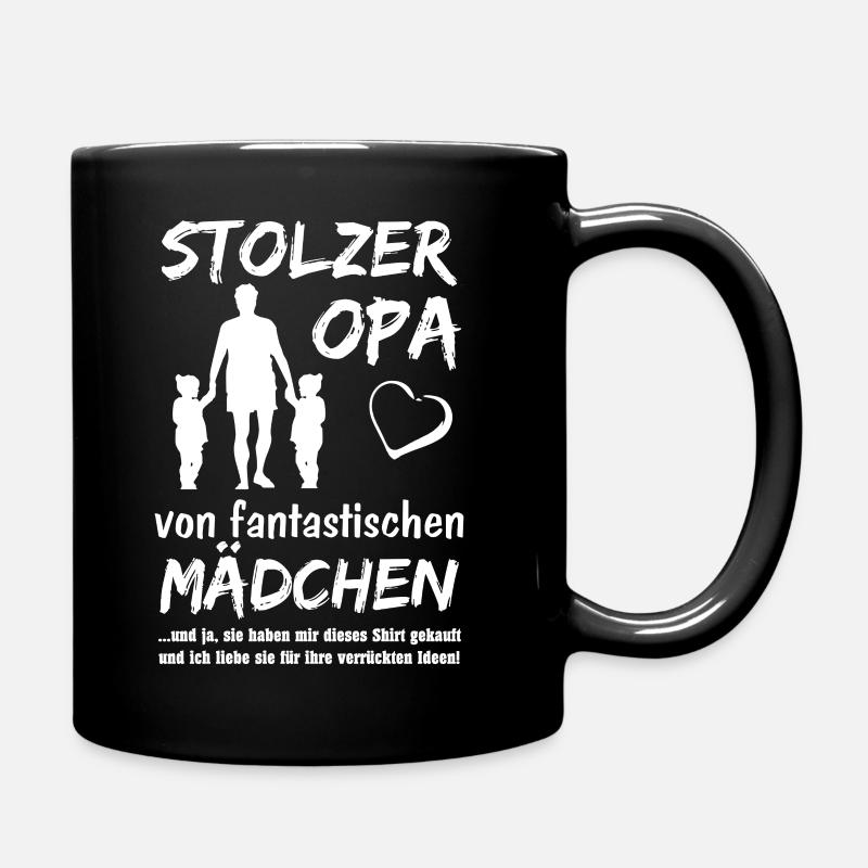 Stolzer Opa Mädchen - Tasse einfarbig - Schwarz