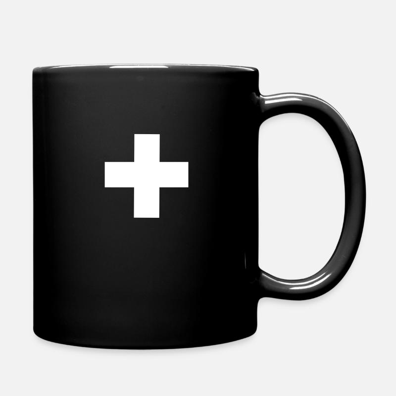 Schweizer - Tasse einfarbig - Schwarz