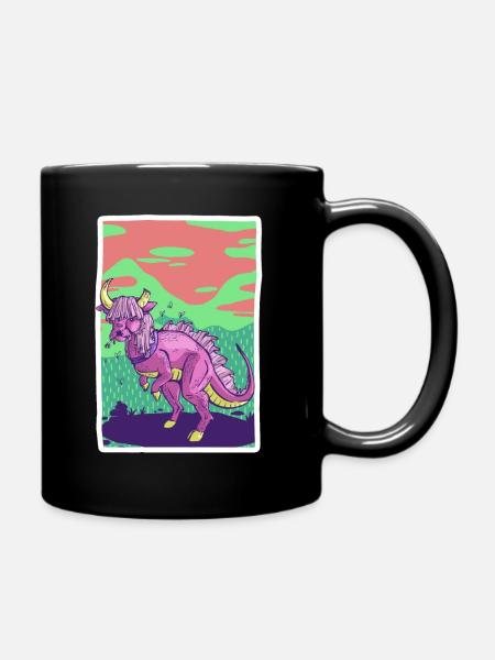 Vache jurassique - Mug uni - noir