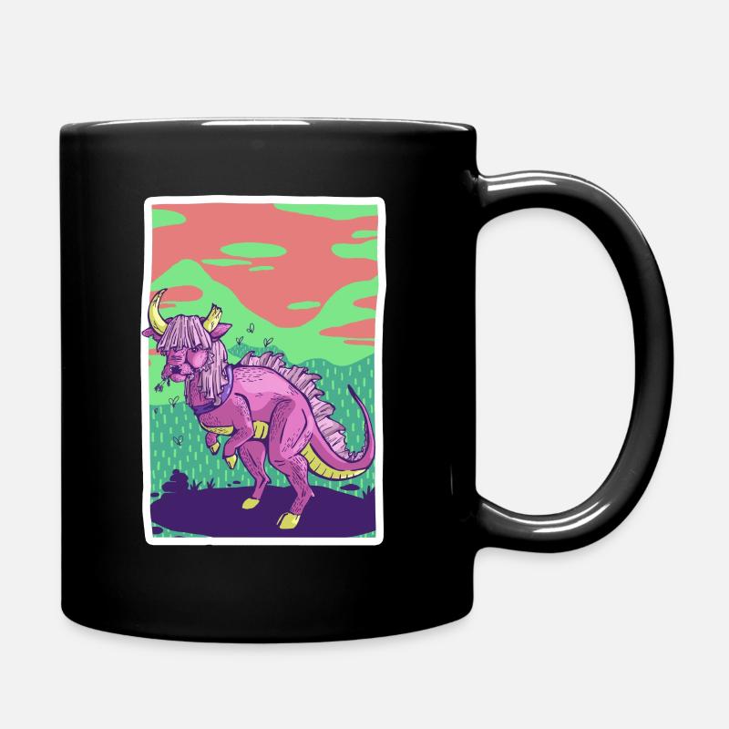 Vache jurassique - Mug uni - noir