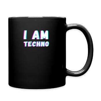 Techno rave trance bass house music gift - Full Colour Mug - black - Right