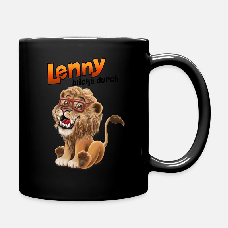 Lenny blickt durch - Tasse einfarbig - Schwarz