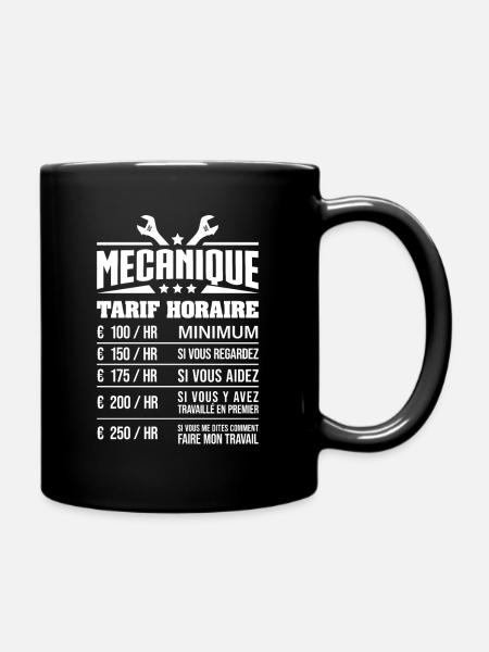 TARIF HORAIRE MÉCANICIEN - Mug uni - noir