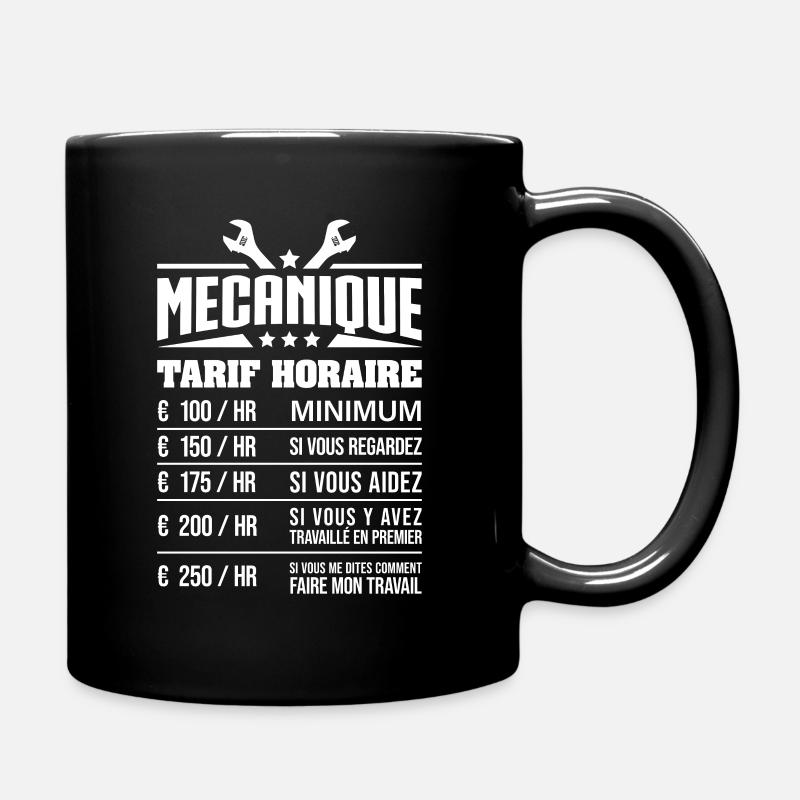 TARIF HORAIRE MÉCANICIEN - Mug uni - noir