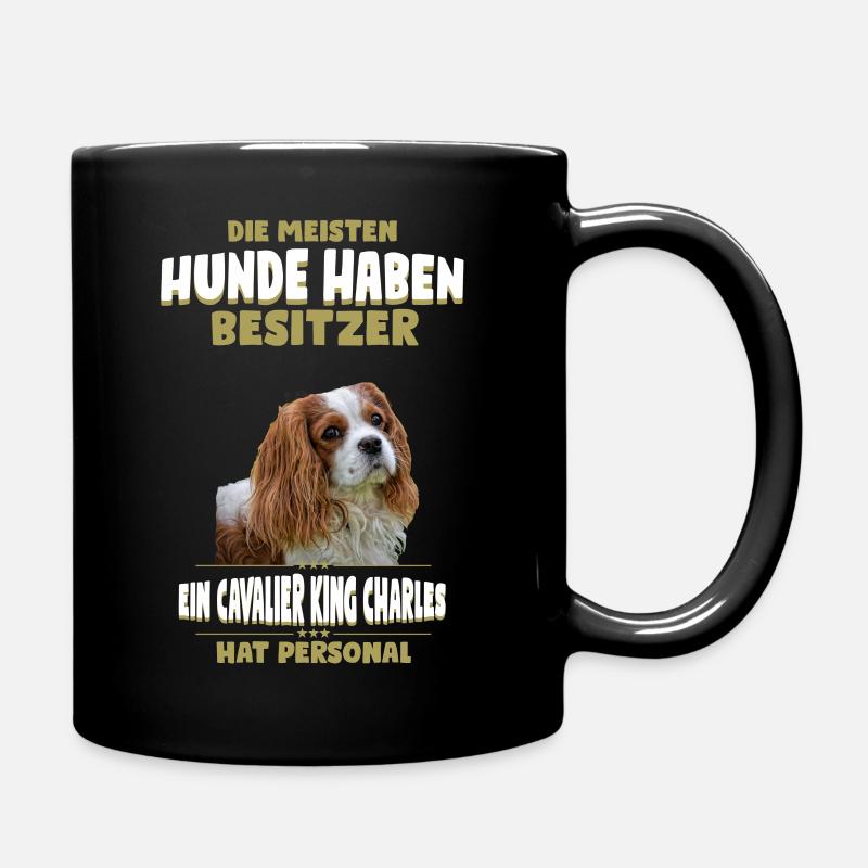 Cavalier King Charles Tshirt - Cavalier King - Tasse einfarbig - Schwarz