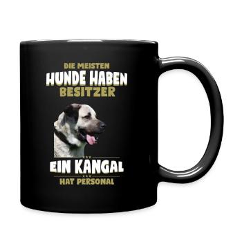 Kangal Tshirt - Kangal Hund Shirt - Tasse einfarbig - Schwarz - Rechts