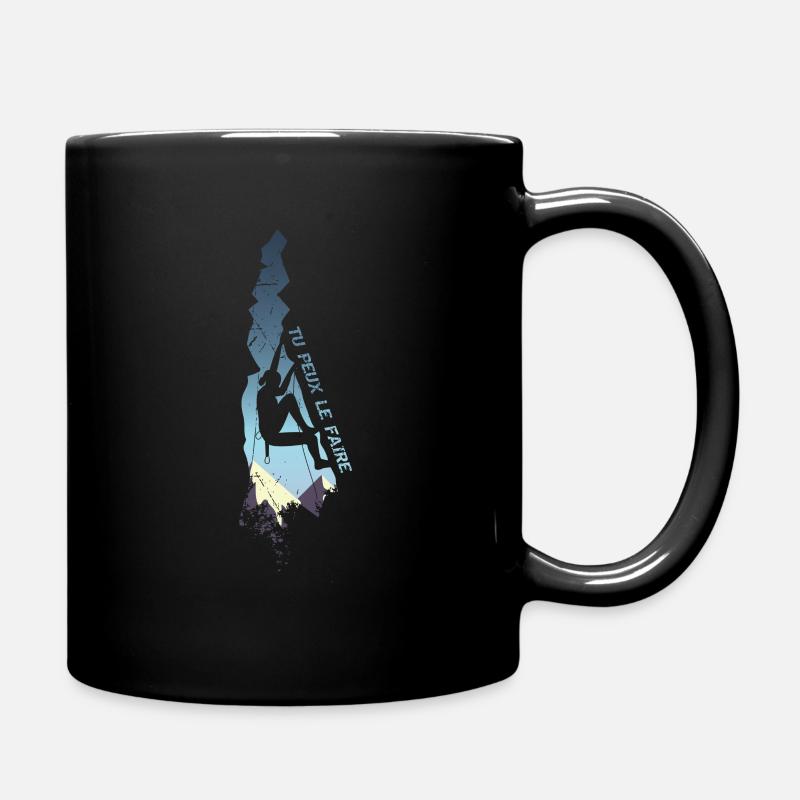 Climbing and Climbing, Climbing and Climbing, Climbing - Full Colour Mug - black