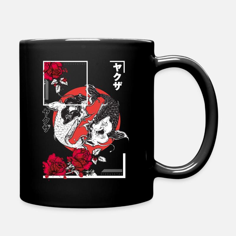 Poisson koi de style art japonais - Mug uni - noir