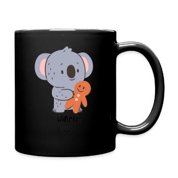 Netter Koala-Winterentwurf der Winterzeit! - Tasse einfarbig - Schwarz - Rechts