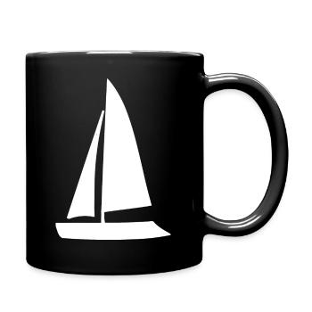 Sailing sailboat sailboat - Full Colour Mug - black - Right