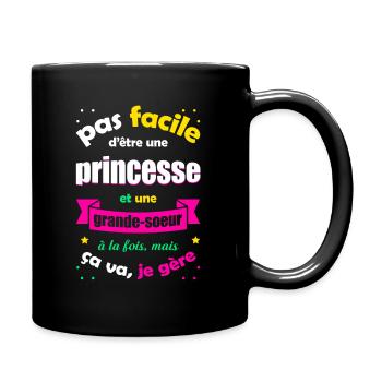 PRINCESSE ET GRANDE SOEUR - Mug uni - noir - Droite
