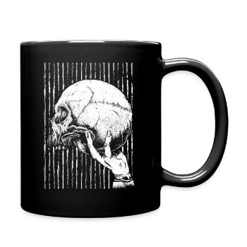 Skull Stripes - Tasse einfarbig - Schwarz - Rechts