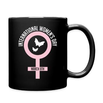 International Women's Day - 8 March - Full Colour Mug - black - Right