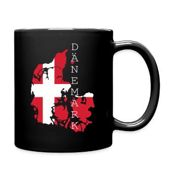 denmark flag - Full Colour Mug - black - Right