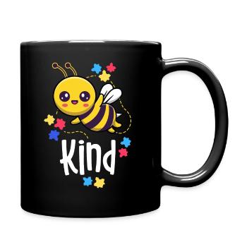 Autism Awareness Gifts Be Kind Bee Aspergers - Full Colour Mug - black - Right