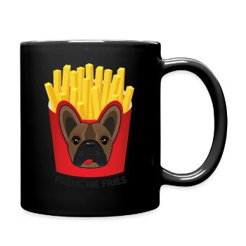 Frenchie Fries - Tasse einfarbig - Schwarz - Rechts