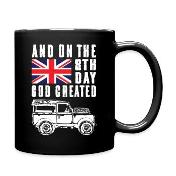 Day God Created Landy Rover - Tasse einfarbig - Schwarz - Rechts