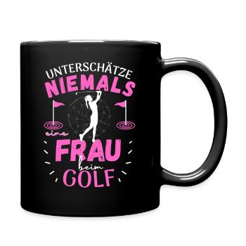 WITZIGER FRAUEN GOLF SPRUCH - PERFEKTES GESCHENK! - Tasse einfarbig - Schwarz - Rechts