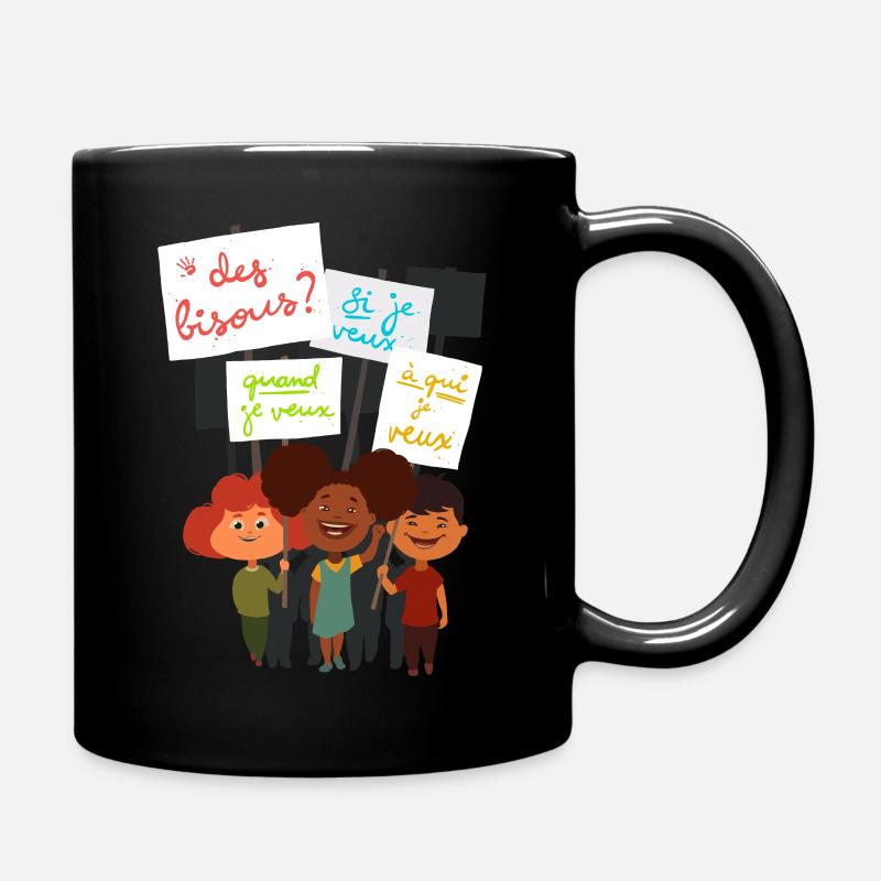 Manif pour le consentement chez les enfants - Mug uni - noir