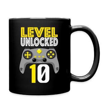 Cadeau d'anniversaire pour enfants niveau 10 pour garçons - Mug uni - noir - Droite