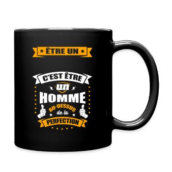 HOMME AU DESSUS DE LA PERFECTION - À PERSONNALISER - Mug uni - noir - Droite