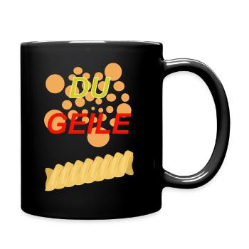 Neon Wortspiel Skizze - Tasse einfarbig - Schwarz - Rechts