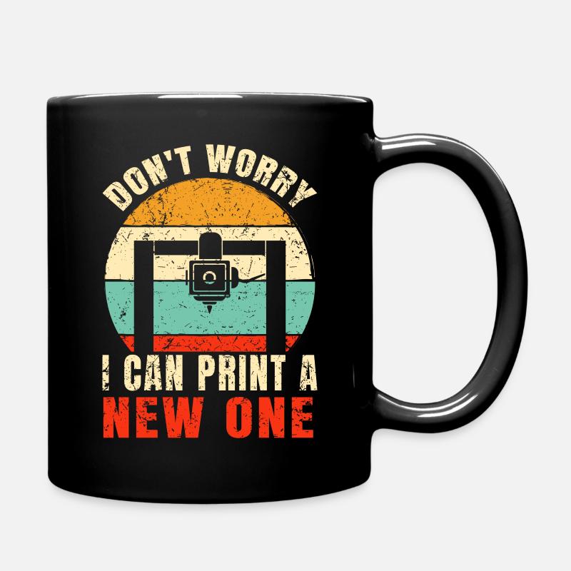 Ne vous inquiétez pas, je peux imprimer une nouvelle impression 3D Vintage - Mug uni - noir