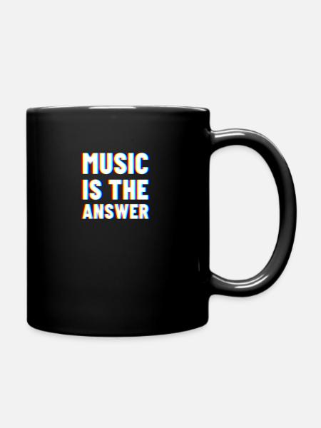 Music Techno Electro - Tasse einfarbig - Schwarz