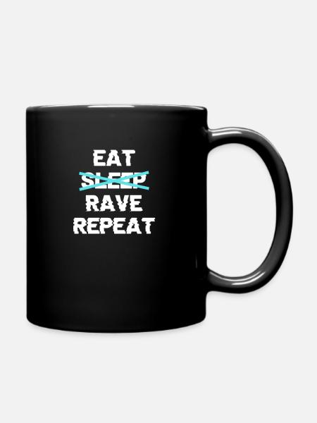 rave - Full Colour Mug - black