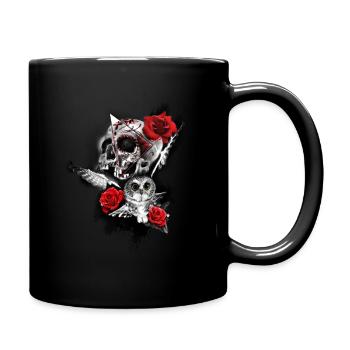 Schädel Tattoo Style - Limited Edition - Tasse einfarbig - Schwarz - Rechts