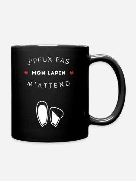 J'peux pas j'ai mon lapin - Mug uni - noir