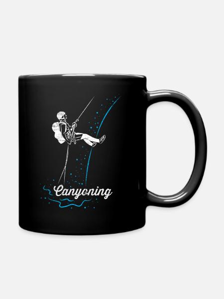 Canyoning - Tasse einfarbig - Schwarz