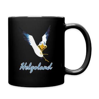 Lachmöwe Helgoland - Tasse einfarbig - Schwarz - Rechts